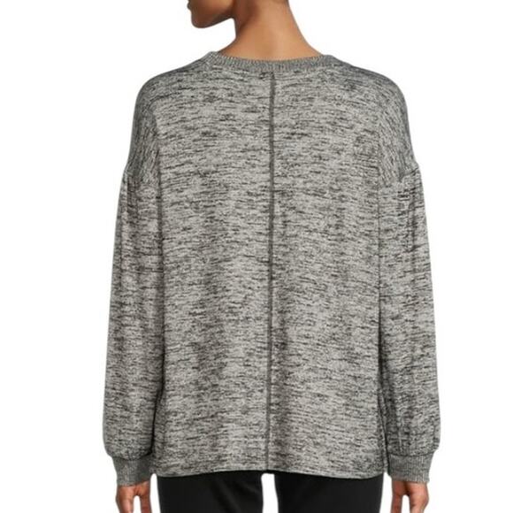 TIME & TRU Hacci Pullover Black & Gray Casual Long Sleeve Top ~ Women's Size XXL - Picture 3 of 8